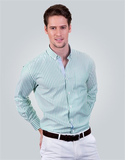 CLASSIC FIT LONG SLV COTTON OXFORD CLASSIC FIT SPORT - PATTERNED