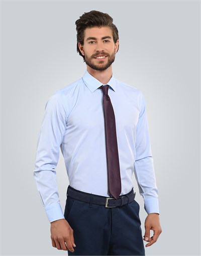 MODERN FIT LONG SLV TEXTURE 61/1   GÖMLEK SLIM FIT FORMAL - TEXTURE