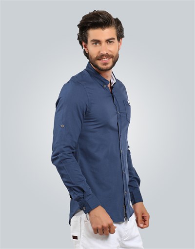 SLIM FIT LONG SLV BURY   GÖMLEK SLIM FIT LINEN