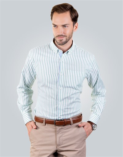 CLASSIC FIT LONG SLV COTTON OXFORD CLASSIC FIT SPORT - PATTERNED