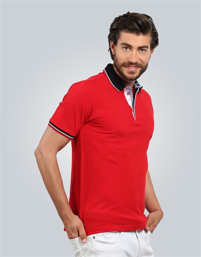 PLAIN PIQUE T-SHIRT OCEAN SLIM FIT T-SHIRT