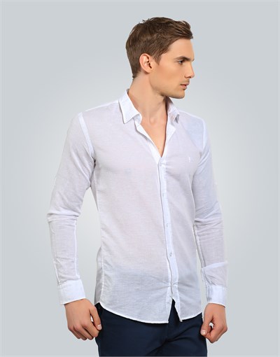 MODERN FIT LONG SLV LINEN SLIM FIT LINEN