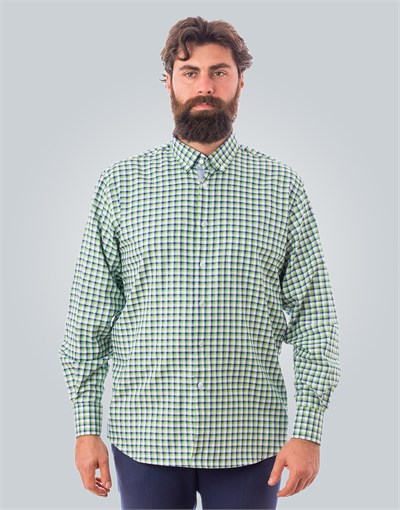 CLASSIC FIT LONG SLV COTTON OXFORD CHECK   GÖMLEK CLASSIC FIT SPORT - PATTERNED