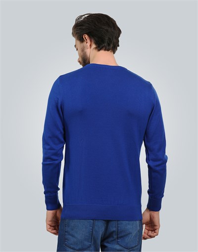 SWEATER COTTON CREW NECK PLAIN SWEATER