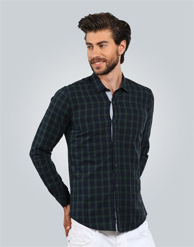 SLIM FIT LONG SLV CHECK MITRE SLIM FIT CHECKED