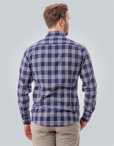 SLIM FIT LONG SLV COTTON OXFORD CHECK   GÖMLEK SLIM FIT CHECKED