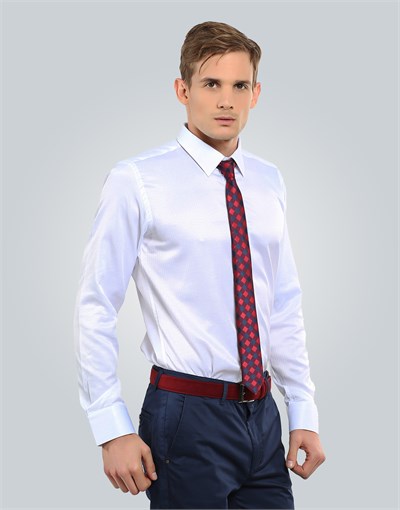 MODERN FIT LONG SLV TEXTURE 61/1   GÖMLEK SLIM FIT FORMAL - TEXTURE