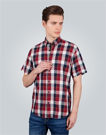 CLASSIC FIT SHORT SLV COTTON CHECK GARNISHED 70/1 CLASSIC FIT SUMMER SEASON