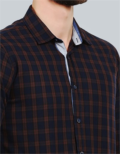 SLIM FIT LONG SLV CHECK MITRE SLIM FIT CHECKED