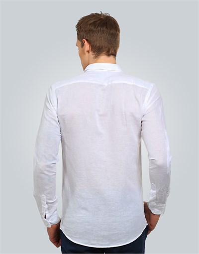 MODERN FIT LONG SLV LINEN SLIM FIT LINEN