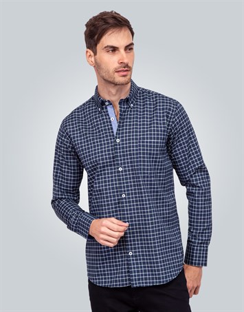 CLASSIC FIT LONG SLV CHECK GARNISHED 61/1   GÖMLEK CLASSIC FIT SPORT - PATTERNED