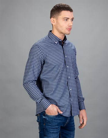 CLASSIC FIT LONG SLV CHECK GARNISHED 70/4   GÖMLEK CLASSIC FIT CHECKED