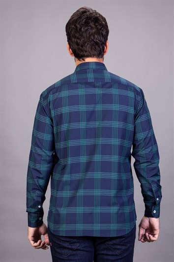 CLASSIC FIT LONG SLV CHECK GARNISHED 90/1   GÖMLEK CLASSIC FIT CHECKED