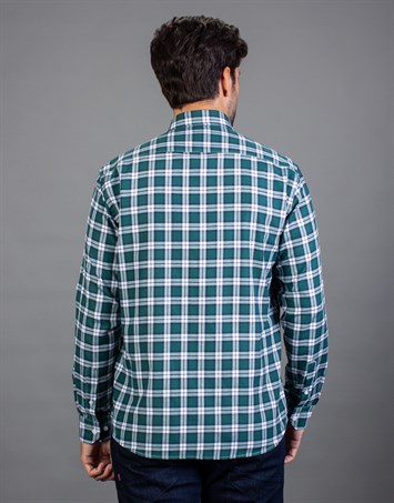 CLASSIC FIT LONG SLV CHECK GARNISHED 90/1   GÖMLEK CLASSIC FIT CHECKED