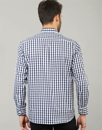 CLASSIC FIT LONG SLV CHECK GARNISHED 90/1   GÖMLEK CLASSIC FIT CHECKED