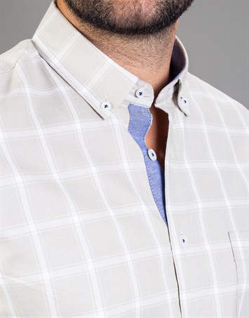 CLASSIC FIT LONG SLV COTTON OXFORD CHECK   GÖMLEK CLASSIC FIT CHECKED