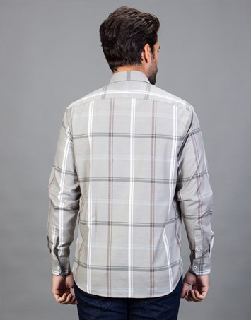 CLASSIC FIT LONG SLV COTTON OXFORD CHECK   GÖMLEK CLASSIC FIT CHECKED