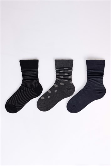 3'lü Desenli Erkek Çorap