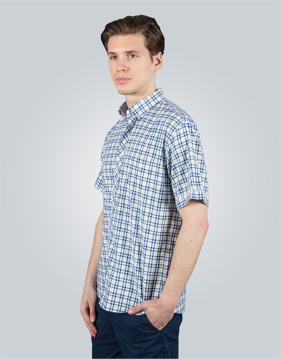 CLASSIC FIT SHORT SLV SMALL CHECK GARNISHED 70/1 CLASSIC FIT SUMMER SEASON