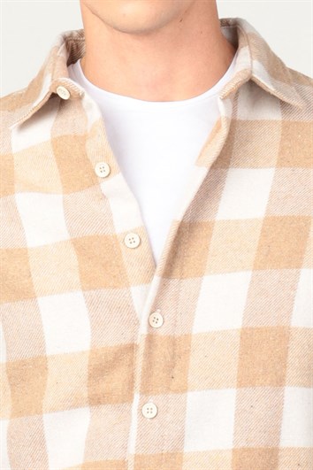 Slim Fit Kışlık Oduncu Kareli Erkek Gömlek