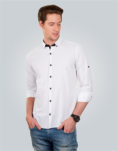 SLIM FIT LONG SLV ROF   GÖMLEK SLIM FIT PRINTED - SIMPLE