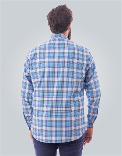 CLASSIC FIT LONG SLV CHECK DOUBLE GARNISHED CLASSIC FIT SPORT - PATTERNED