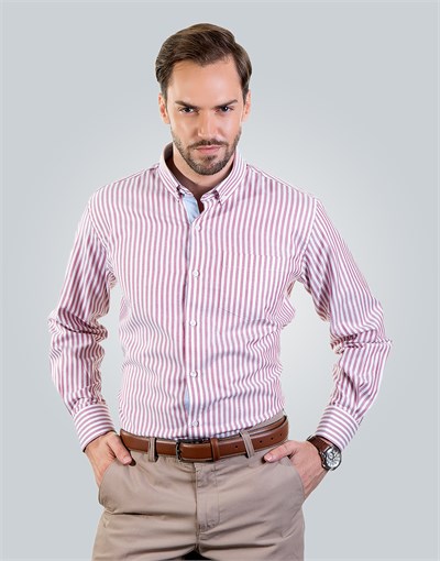 CLASSIC FIT LONG SLV COTTON OXFORD CLASSIC FIT SPORT - PATTERNED