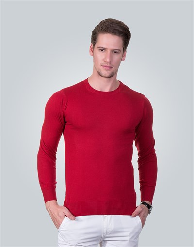 SWEATER COTTON CREW NECK PLAIN SWEATER