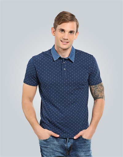 PRINTED PIQUE T-SHIRT PUERTO SLIM FIT T-SHIRT