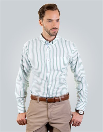 CLASSIC FIT LONG SLV COTTON OXFORD CLASSIC FIT SPORT - PATTERNED