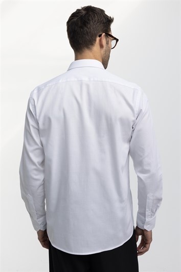 Klasik Fit %100 Pamuk Armürlü Premium Erkek Gömlek