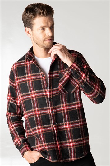 CLASSIC FIT LONG SLV CHECK WINTER MANINO GÖMLEK