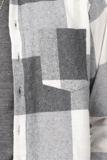 Klasik Fit Kareli Tek Cepli Oduncu Erkek Gömlek