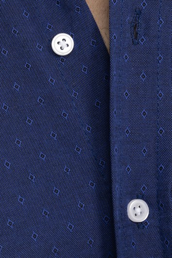 Klasik Fit Kısa Kol Oxford Doku Armürlü Kravatlık Gömlek