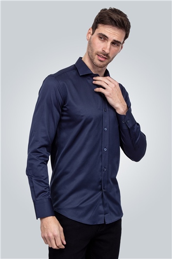 Modern Slim Fit Düz Erkek Gömlek