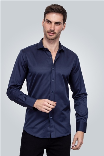 Modern Slim Fit Düz Erkek Gömlek