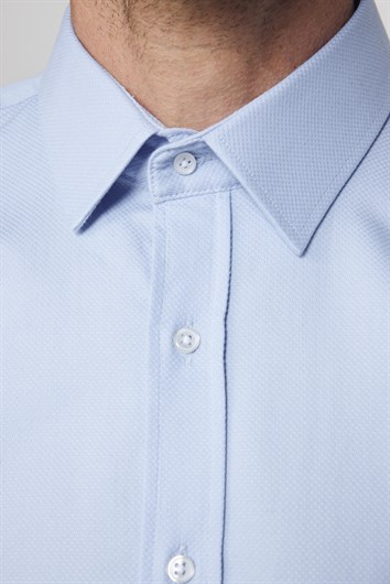 Modern Fit %100 Pamuk Armürlü Premium Erkek Gömlek