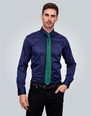 MODERN FIT LONG SLV DİMİ DOTTİ   GÖMLEK SLIM FIT FORMAL - PLAIN