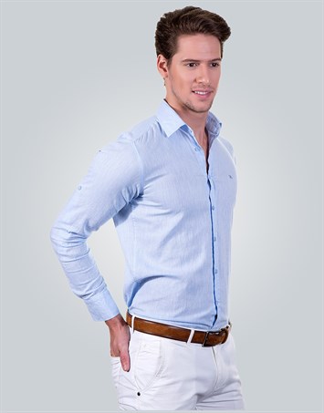 MODERN FIT LONG SLV LINEN SLIM FIT LINEN