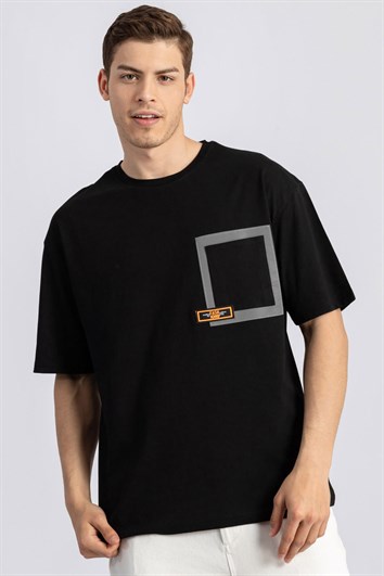 OVERSIZE CREW NECK STOPE T-SHIRT 81/1  TİŞÖRT CLASSIC FIT T-SHIRT