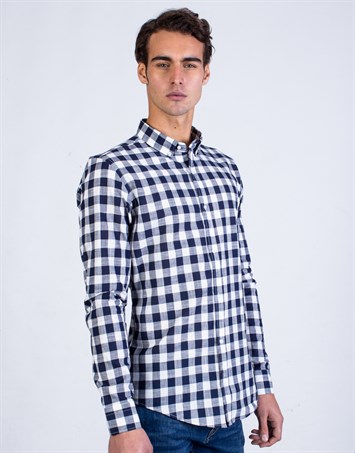 SLIM FIT LONG SLV CHECK HAZEL GÖMLEK SLIM FIT LINEN