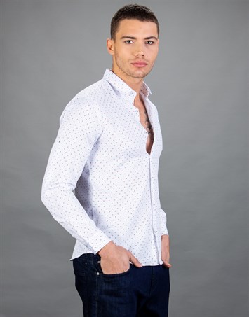 SLIM FIT LONG SLV HONJ   GÖMLEK SLIM FIT PRINTED - SIMPLE