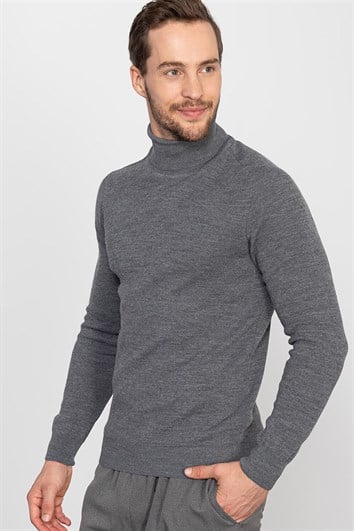 SWEATER WOOL TURTLE NECK TERRY   KAZAK SWEATER