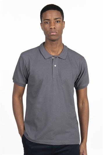 Slim Fit Düz Polo Yaka Erkek T-Shirt