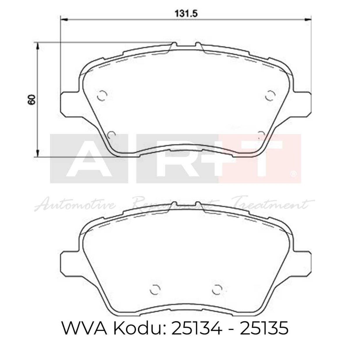 BALATA FORD B-MAX (12-) FİESTA (13-17) TOURNEO COURİER (14-) TRANSİT COURİER (14-) - ÖN
