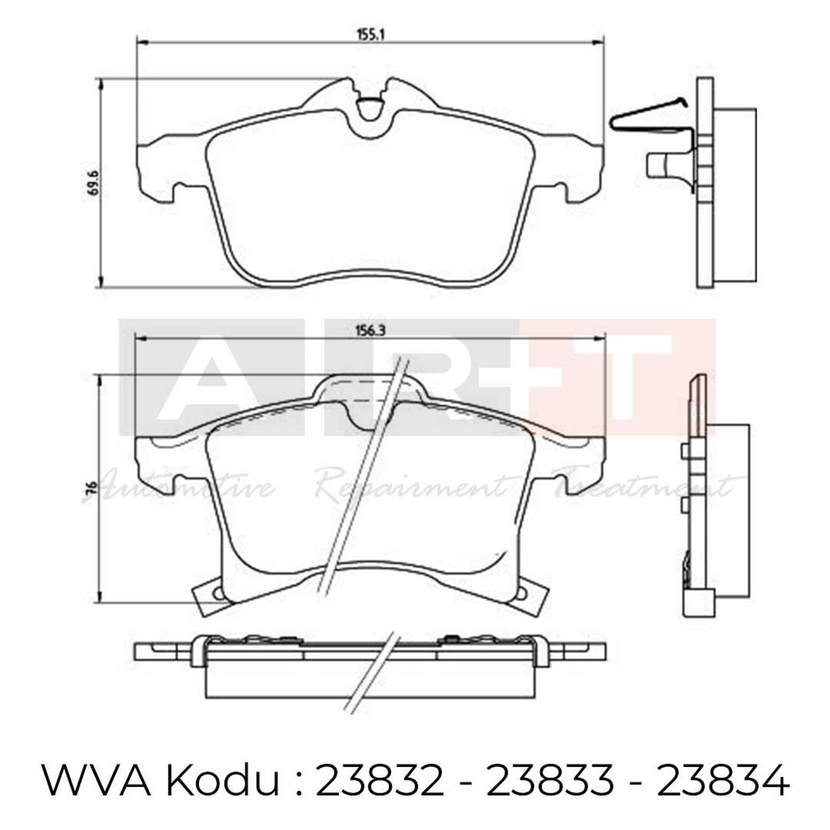BALATA OPEL ASTRA G(98-09) ASTRA H(04-14) COMBO(01-) CORSA C(00-09) CORSA D(06-) MERİVA A(03-10) MERİVA B(10-17) ZAFİRA A(99-05) ZAFİRA B(05-) - ÖN