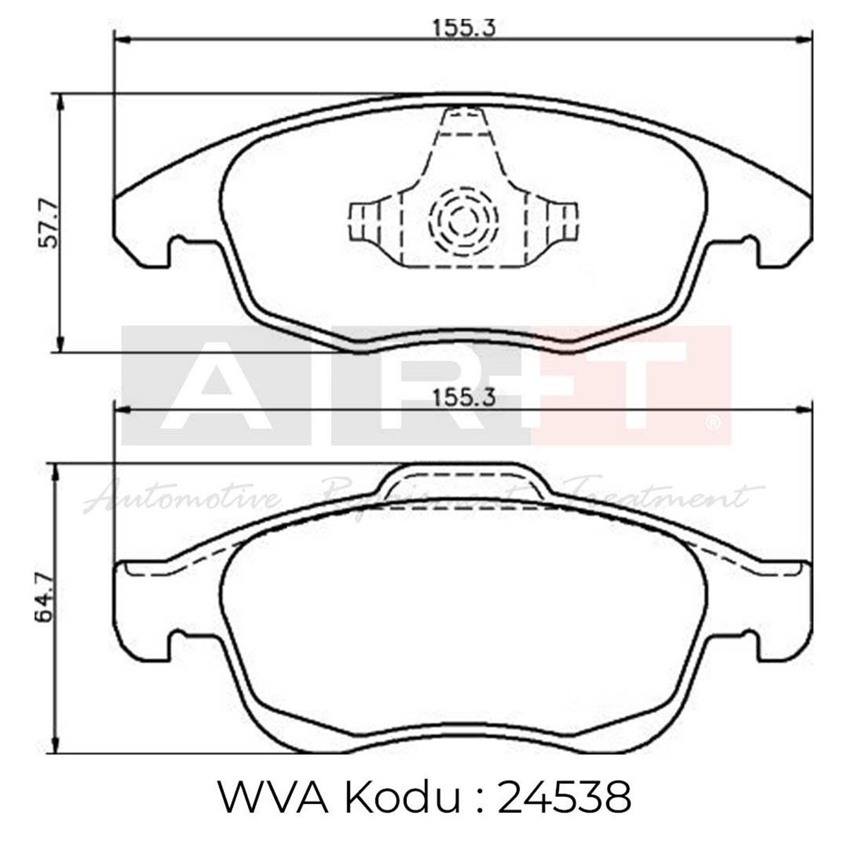 BALATA CİTROEN BERLİNGO (96-11) C4 GRAND PİCASSO (06-13) C4 (06-11)(11-13)(13-) DS4 (11-15)(15-) DS5 (11-15) PEUGEOT 5008 (09-16)(17-) PARTNER TEPEE (96-15) - ÖN