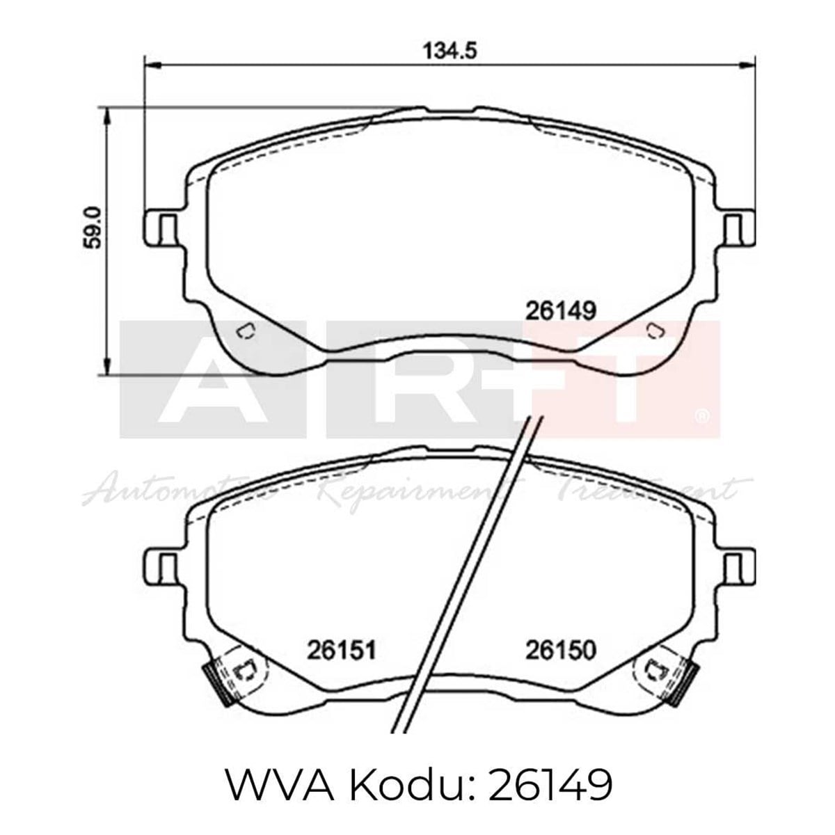 BALATA TOYOTA COROLLA CROSS(20-) COROLLA(19-) COROLLA HB(18-) YARİS CROSS(20-) - ÖN