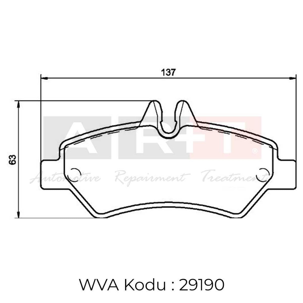 BALATA MERCEDES SPRİNTER (06-) VW CRAFTER (06-) - ARKA İKAZ KABLOLU