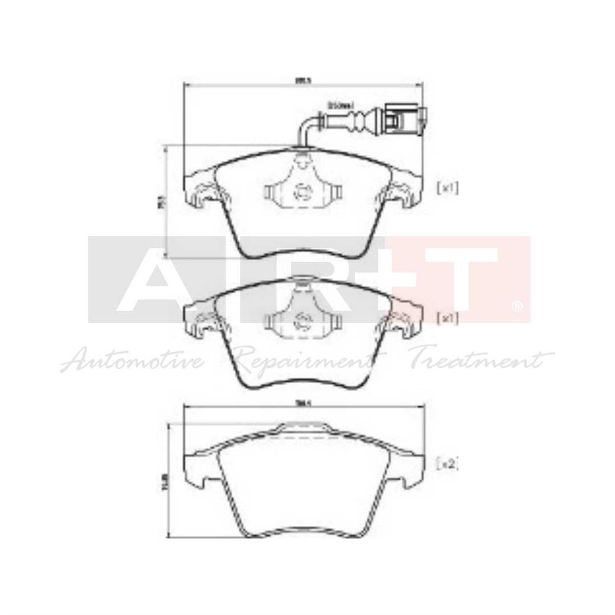 BALATA VW TRANSPORTER T5 (03-10) T6 (10-15) İKAZ KABLOLU - ÖN